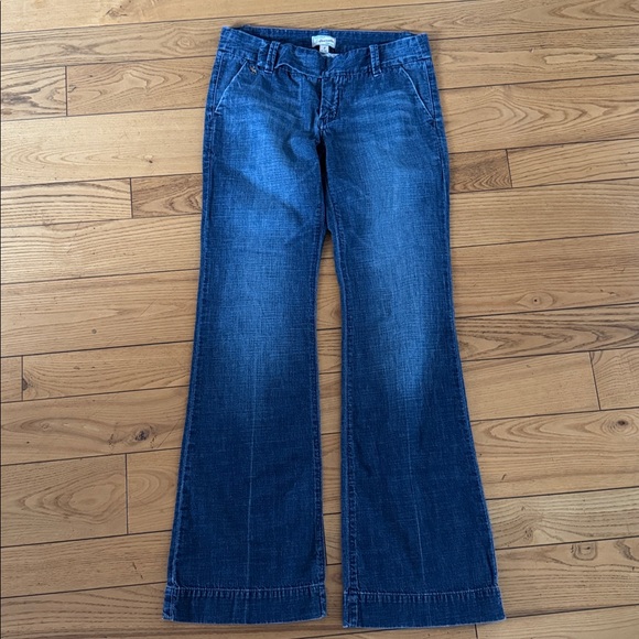 Abercrombie Y2K dark wash low rise wide leg trouser jeans size 2 - Picture 8 of 9